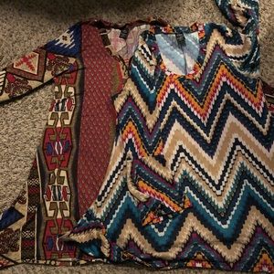 Two tunics very pretty funky colors